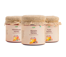 URMI Tulsi honey + URMI Himalayan honey + URMI Ajwain honey